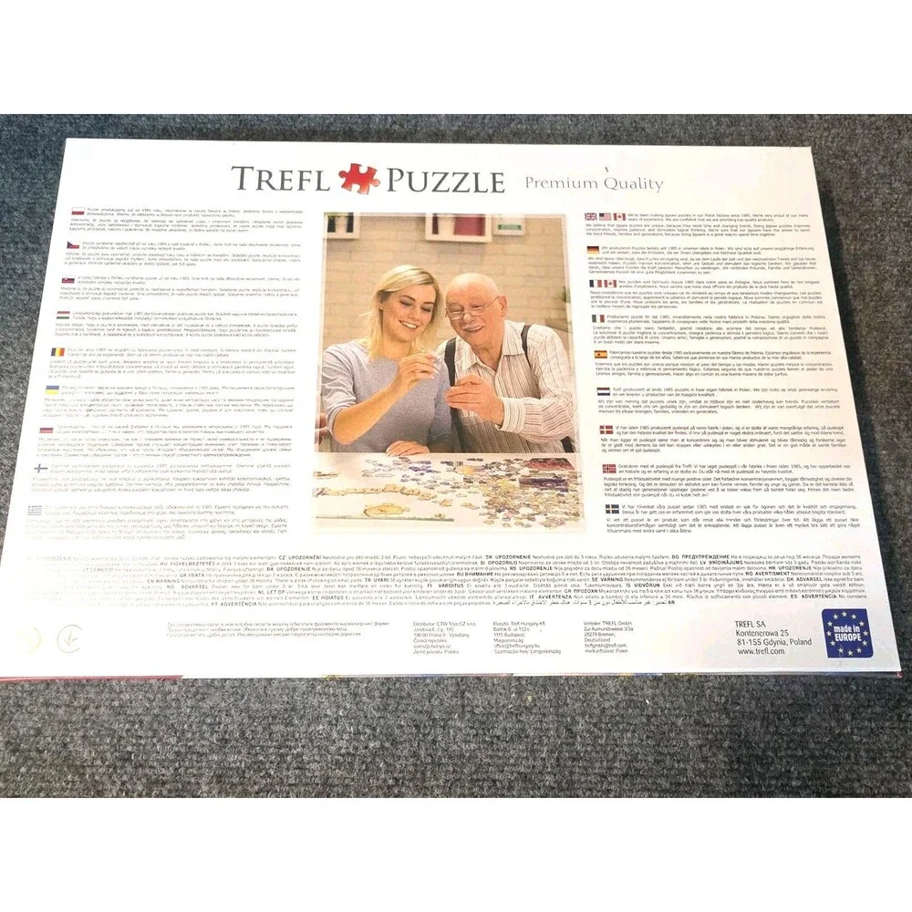 New Sealed Trefl Puzzle 1000 Pc  The blue bouquet Poland